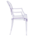 Flash Furniture Ghost Chair with Arms - Transparent Crystal-Transparent Crystal Finish