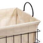 Truu Design Wire Storage Baskets with Canvas Lining, Set of 3, 11. 5 x 16.5 inches, Black-Easy Storage: each basket nests within another for space-saving storage solution when not in use