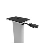 Kanto SP9W 9" Tall Universal Desktop Speaker Stands with Cable Management - White-Rotating top plates ensure your speakers are perfectly positioned