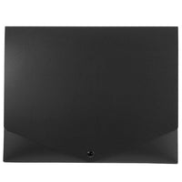 JAM Paper Plastic Portfolio with Snap Closure, Medium, 10 x 12.5 x 0.75, Black, 2 Pack (2000027g)-Black