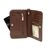Ashlin VITA Smart Phone Wristlet Case for iPhone7, 6 - Dark Brown-Trendy wallet design.