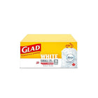 Glad - Sacs à ordures blancs,  sacs à ordures ForceFlex à cordon coulissant avec senteur fraîche et propre de Febreze fraîcheur - 25L - Paquet de 36-SACS À ORDURES BLANCS: Boîte de 36 petits sacs à ordures de Glad d’une capacité de 25 L.
