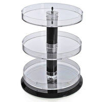 Azar Displays 3-Tier Acrylic Open Round Tray (227030)-Made from acrylic