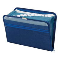 Pendaflex Nylon Fabric Accordion File, 13-Pocket-Fabric file features insertable tabs, sewn edging, a zippered side pocket and zippered closure