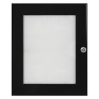 SECO Lockable Indoor/Outdoor Poster Frame Case - 8.5" W x 11" H - Black-A lockable indoor or outdoor waterproof case to display posters, pictures, and notices - can be used indoors and outdoors