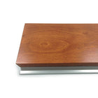 Urbann Y55 Lectern With Wheels - Whisky Wood, Aluminum Grey-Overall Dimensions: 610 mm X 510 mm X 1143 mm (24" X 20" X 45")