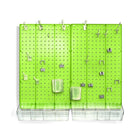 Azar Displays Pegboard Organizer Kit, Green Frosted (900945-GRE)-Perfect for garages, craft rooms and dorm rooms