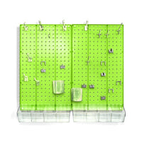 Azar Displays Pegboard Organizer Kit, Green Frosted (900945-GRE)-Perfect for garages, craft rooms and dorm rooms