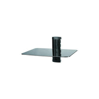 TygerClaw Single Layer DVD Stand with Black Coloured Glass, (LCD8216BLK)-Wall mounting shelf for DVD players with one layer made of black coloured glass