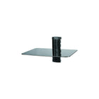 TygerClaw - Support à DVD à une tablette en verre noir, LCD8216BLK-Tablette pour lecteur DVD à montage mural; un niveau de verre à teint noir