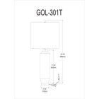 Dainolite Goliath Transitional Ceramic Oversized Table Lamp - 1 Light - White Finish-White