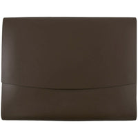 JAM Paper Italian Leather Portfolio With Snap Closure, 10.5 x 13 x 0.75, Dark Brown, 12 Pack (2233317451B)-Dark brown