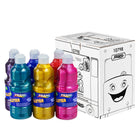 Prang Washable Glitter Tempera Paint - 16 oz. - Assorted Colours - 6 Pack-Seamless laydown that provides breathtaking vibrant colours