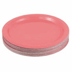 JAM Paper Round Paper Party Plates - Medium - 9 Inch - Pink - 50 Pack-Size: 9" Medium | Perfect size for lunch, dinner & appetizers.