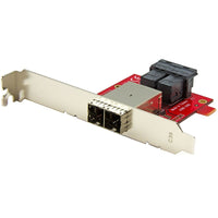 StarTech Mini-SAS Adapter, Dual SFF-8643 to SFF-8644, with Full and Low-Profile Brackets, 12 Gbps-Compatible with 12 Gbps SAS drives and backward compatible with 6 Gbps SAS and SATA drives