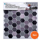 Truu Design Hexagon Peel and Stick Wall Tiles, 10 x 10 inches, Multi Grey, 6 Pieces-Versatile: use the peel and stick backsplash wallpaper for kitchen sink walls, bathroom backsplash, bedroom walls, laundry room, staircase, or on any other flat surfaces that are non-porous surfaces