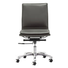 Zuo Meoroxx Armless Office Chair, Grey-23 x 23 - 23 x 40