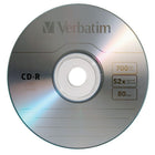 Verbatim 700 MB 52x CD-R, Branded Surface, Spindle, 50 Pack-700 MB Storage capacity