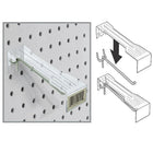 Azar Displays 4" Hook Overlay For Adhesive Labels, 50 Pack (700890)-Flat front allows for secure placement of adhesive labels