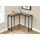 Monarch Specialties 2155 Accent Table - 36"L/Dark Taupe/Black Corner Console-Product dimensions: 32" H x 36" L x 36" W
