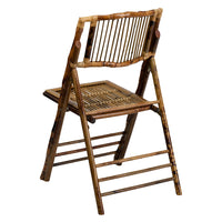 Flash Furniture American Champion Bamboo Folding Chair-Set of 4 Wood Folding Chairs