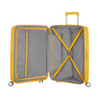 American Tourister Curio Spinner Luggage - Expandable - Large - Golden Yellow-Integrated TSA-approved lock provides added security when checking in your luggage