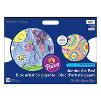 Pacon Heavyweight Jumbo Art Pad with Carry Handle, 22" x 16", Stay Bright White Paper-White Art Pad