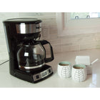 Total Chef 12-Cup Programmable Coffee Maker, Stainless Steel Drip Coffee Machine - Black and Silver-Programmable timer for automatic brewing at a set time