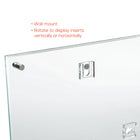 Deflecto Wall Mount Beveled Edge Sign Holder - 8 1/2" x 11" - Green Tinted Border-Accommodates 8.5" x 11" inserts