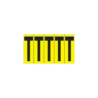 Accuform Signs Identify Locations, Supplies & Tools, Individual Letter & Number Markers, T, 3-7/8", 10 Pack-Character T