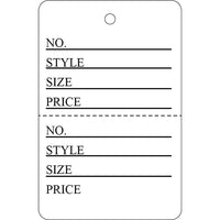 Wamaco Retail Tag "AS" Perforated with String, 1-5/8"W x 2-1/2"H, 1000 Pack-Use for inventory decription and pricing