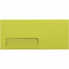 JAM Paper #10 Business Window Envelopes - 4.125" x 9.5" - Ultra Lime Green - 50 Pack-Colour: Lime Green Envelopes