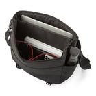 Bugatti x Edition22 - Messenger Bag - Recycled Polyester - Black-Water-repellent, gender-neutral messenger bag made from high-quality recycled nylon