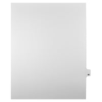 Markmaker - Intercalaires imprimes Legal, Blanc, 1/25th coupe, format lettre, sans trous, 25 tabs/PQT, 5 PQT/Boite, Numero 44-Intercalaires imprimes Legal