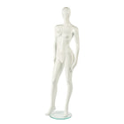 RP Adult Female Abstract Mannequin, Shiny White-Full female mannequin