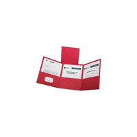 Oxford Letter-Size 3-Pocket Tri-Fold Pocket Folders, 20 Pack, Red-Three pockets help keep documents organized