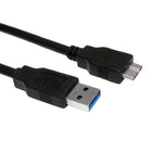 Micro USB 3.0 to USB 3.0 M/M - 3ft, Black, (80065)-5 Gbits / second (with USB 30 port)
