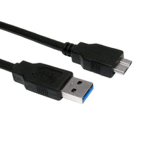 Micro USB 3.0 to USB 3.0 M/M - 3ft, Black, (80065)-5 Gbits / second (with USB 30 port)