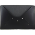 JAM Paper Italian Leather Portfolio with Snap Closure, Legal Size, 10 1/4 x 14 3/4, Black-Black Leather