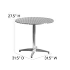 Flash Furniture – Table ronde de 31,5 po en aluminium avec base, intérieur/extérieur (TLH0523)-Design léger