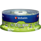Verbatim CD-RW 2x-4x 700MB/80min, 25 Pack-Phase change optical recording material ensures smooth switching between record/erase phases along with high thermal stability in the recording layer
