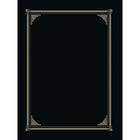 Geographics Certificate and Document Covers, Linen Textured, 9-3/4" x 12-1/2", Black, 6/Pack-Exquisite Gold Foiling