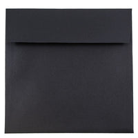 JAM Paper 7.5 x 7.5 Square Envelopes, Black Linen Recycled, 1000 Pack (V01213B)-Black