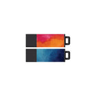Centon - Datastick Pro2 64Go Lecteur Flash, Aquarelle bleu et orange, Paquet de 2-USB 2.0