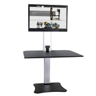 Victor High Rise Electric Single Monitor Standing Desk (DC400)-Transforms any sit down desk into a sitting OR standing desk