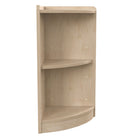 Flash Furniture Bright Beginnings Commercial Grade 2 Tier Wooden Classroom Corner Storage Unit with Rounded Front Edges -Natural-Reachable Height Ideal for Toddler through Early Elementary