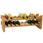 Oceanstar WR1361 18-Bottle Stackable Bamboo Wine Rack-strong and durable