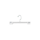 Wamaco 10" Push-Clip Hanger with Wire Hook, Clear, 100 Pack, 100 Pack-Light weight bottom hanger with metal push clips
