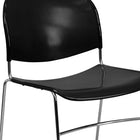 Flash Furniture HERCULES Ultra-Compact Stack Chair with Chrome Frame - Black - 5 Pack-Carrying Handle to better transport