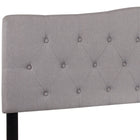 Flash Furniture - Tête de lit Cambridge très grand touffetée et rembourrée en tissu gris clair-Rembourrage en tissu gris clair